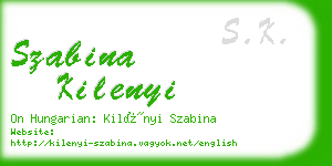 szabina kilenyi business card